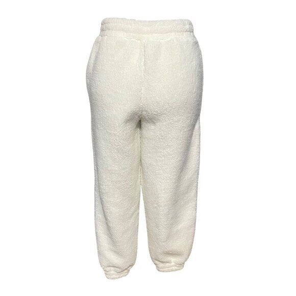 NEW Shoe Dazzle Furry Fleece Joggers in Cream Size XS - Picture 5 of 7